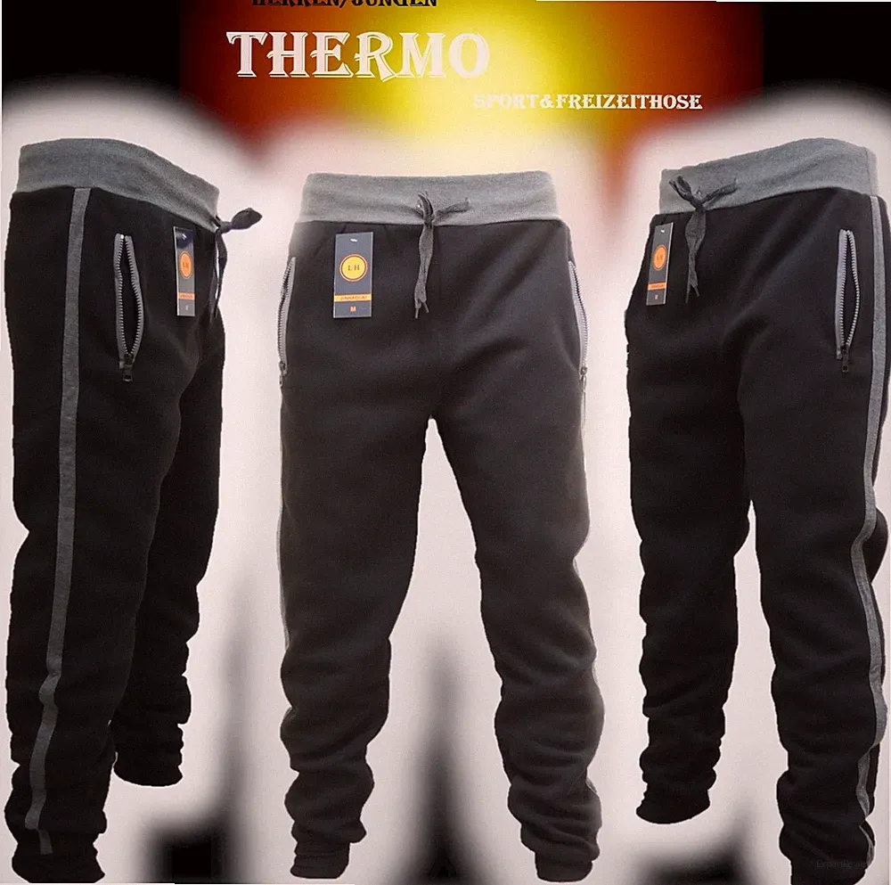 Thermo-Hose Herren Sporthose Jogging Training Freizeithose Winter Mod.6249-K47