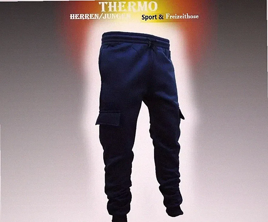 Thermo-Hose Herren Sporthose Jogging Training Freizeithose Winterhose L-05K103+