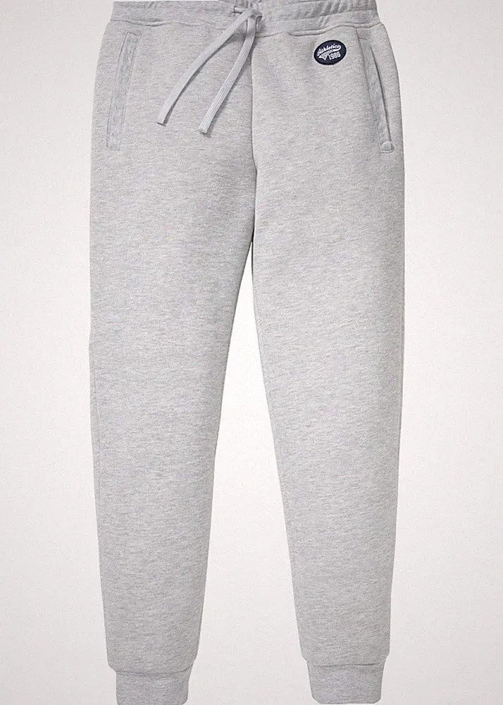 Thermo-Jogginghose mit Teddyfutter Gr 44/46 (S) Hellgrau Meliert Herren-Hose Neu
