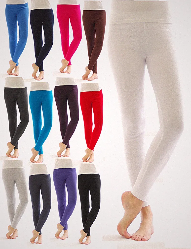Thermo Leggings Hose lang Baumwolle Fleece leggins warm dick weich Damen Herren