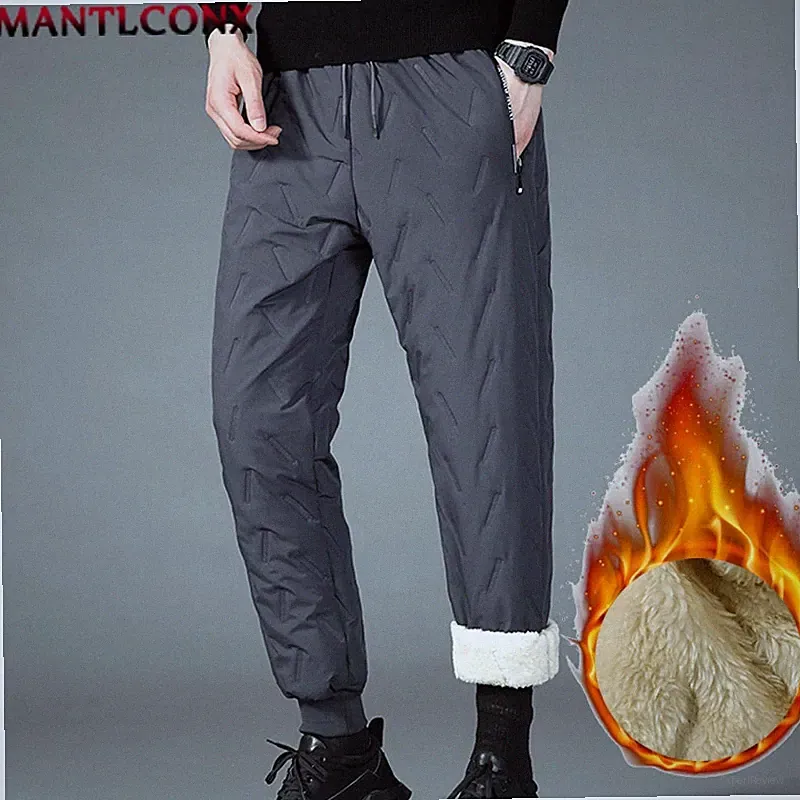 Thermo Winterhose Herren Fleece Jogginghose Sport Hose Ankle-Length Dick