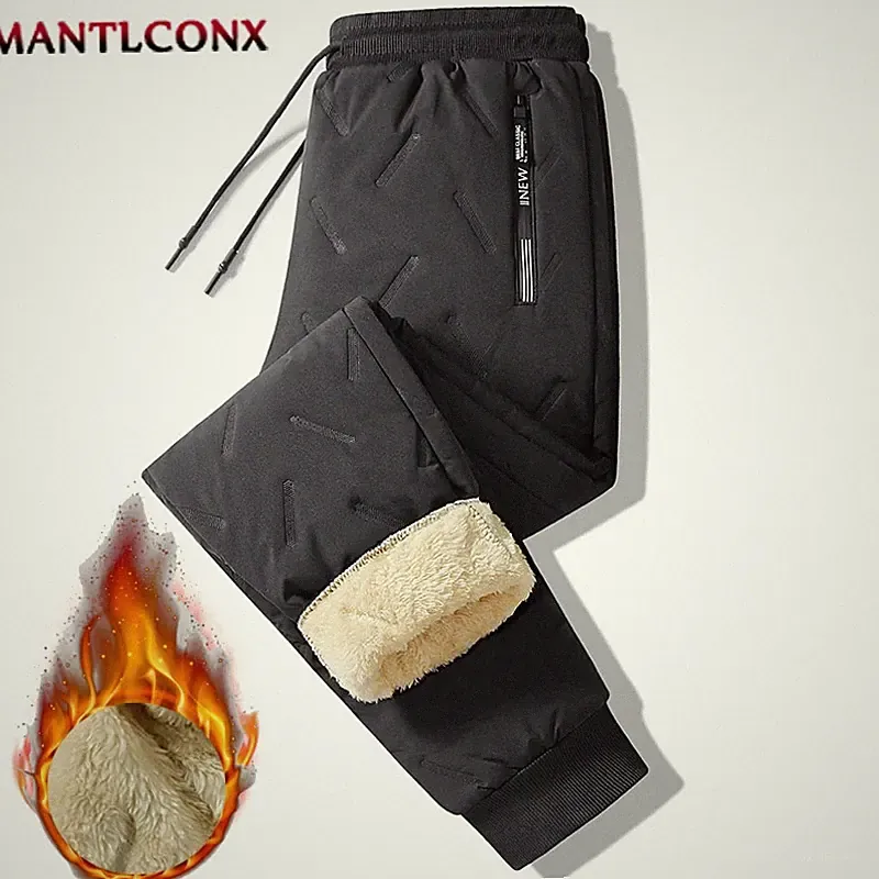 Thermo Winterhose Herren Fleece Jogginghose Sport Hose Ankle-Length Dick
