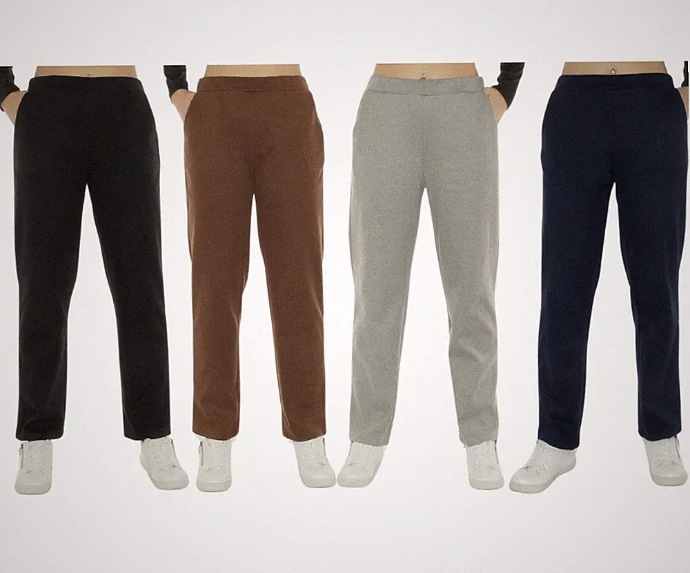 Thermohose Fleece Schlupfhose Stoffhose Winter weiche Viskose Hose WARM 9009