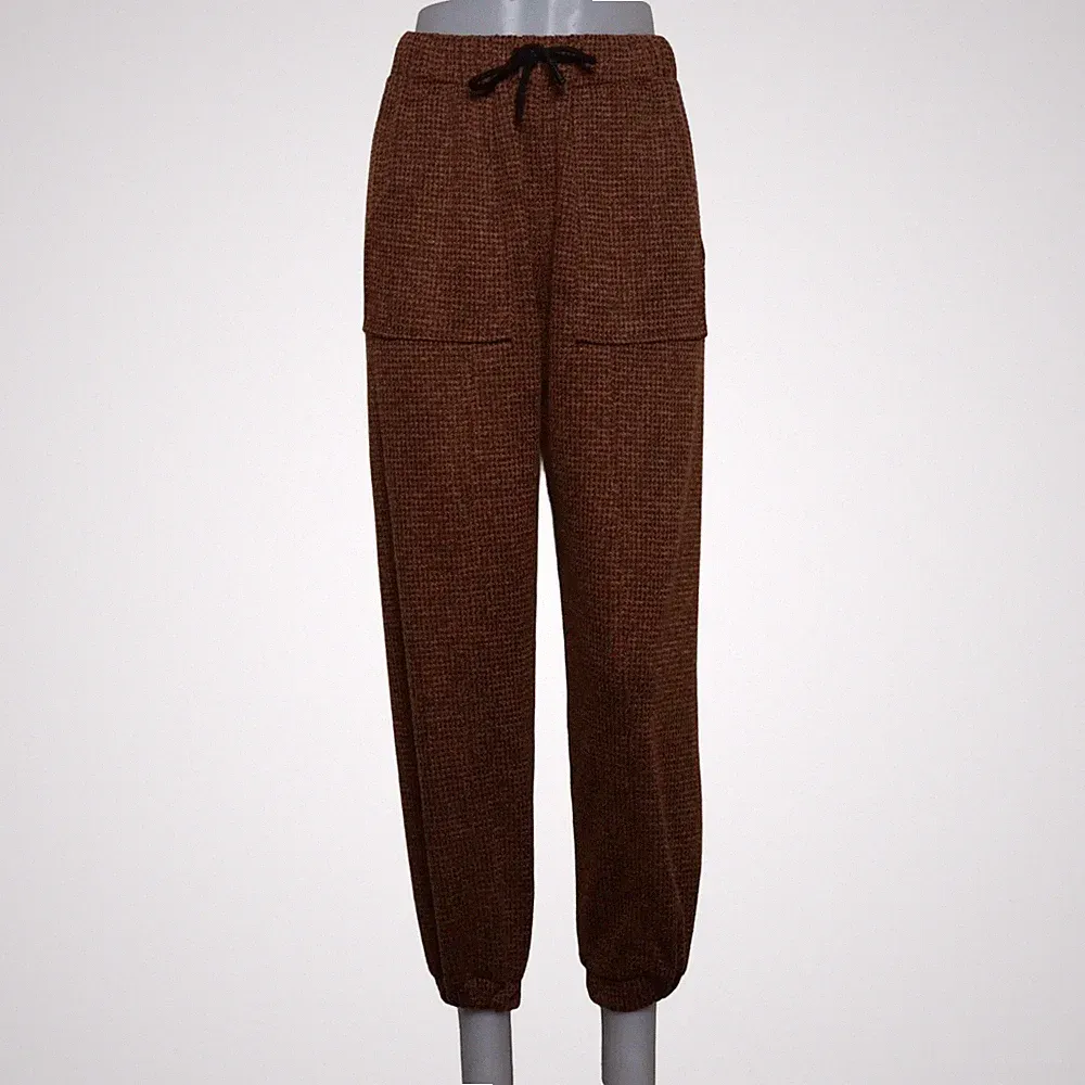 Tiara, Jogginghose, Größe: 36, Braun, Hahnentritt, Tweed, Damen #gmr