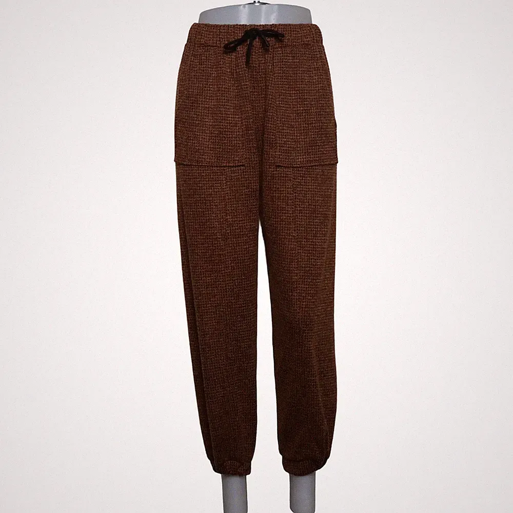 Tiara, Jogginghose, Größe: 36, Braun, Hahnentritt, Tweed, Damen #gmr