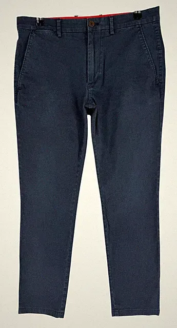 Tommy Hilfiger Bleecker Slim Casual-Hose Jeansoptik W32 L32 Blau