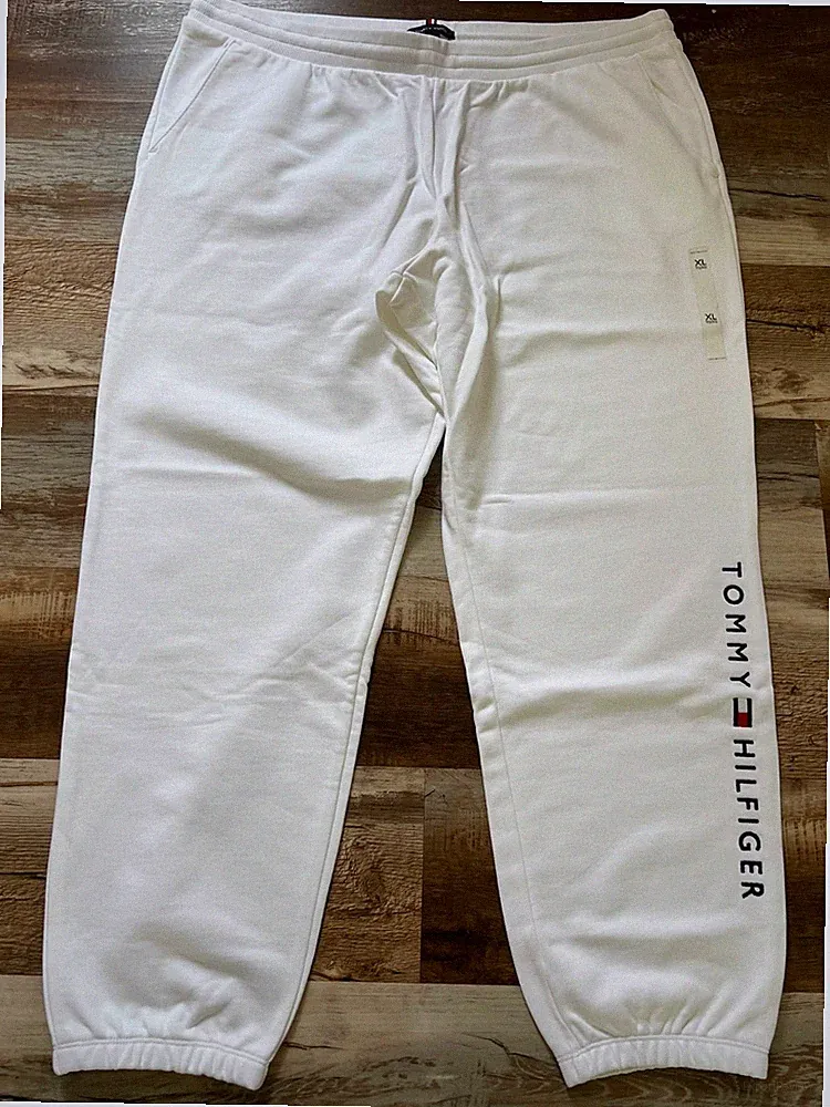 Tommy Hilfiger Damen Jogginghose Freizeithose Sporthose - Größe: XL in WEIß