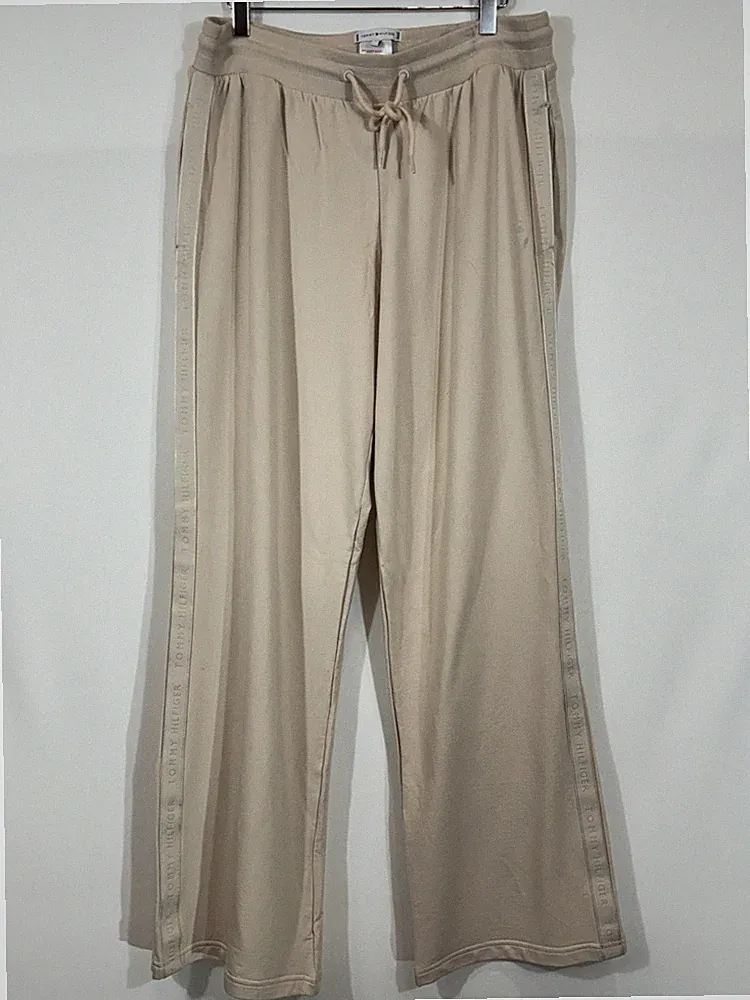 TOMMY HILFIGER Damen LARGE Hose Wide Leg Straight Jogginghose Lounge