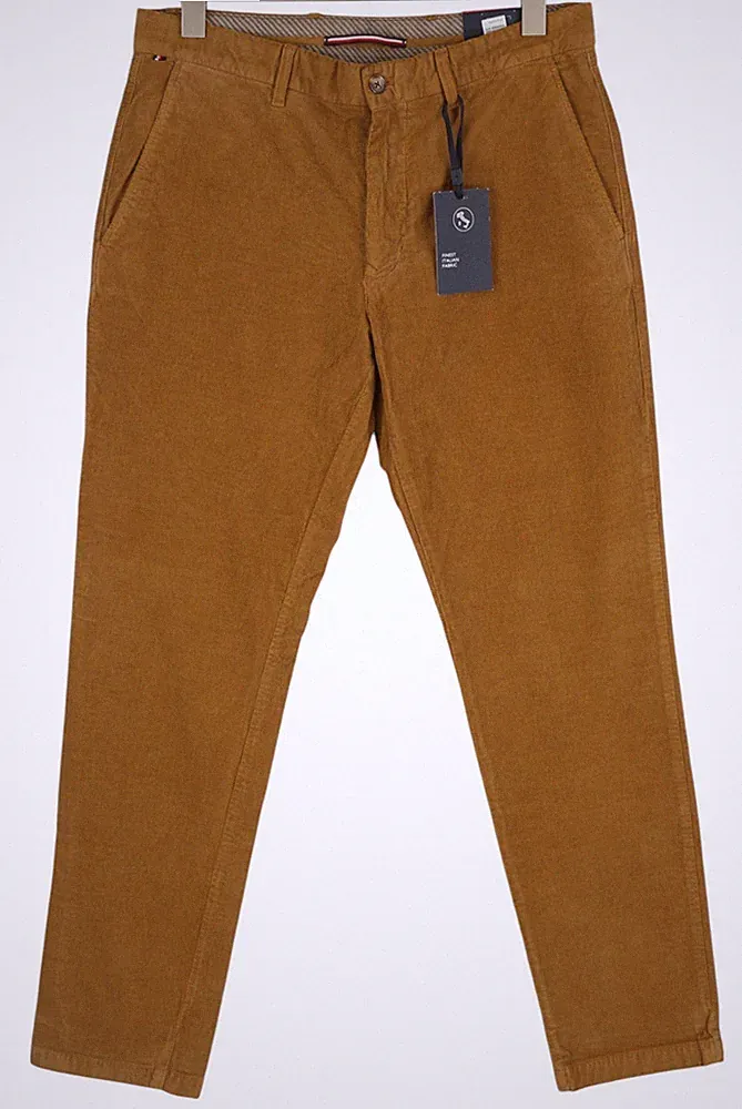 TOMMY HILFIGER Denton Chino Corduroy Herren Hose Straight Fit W35/L34