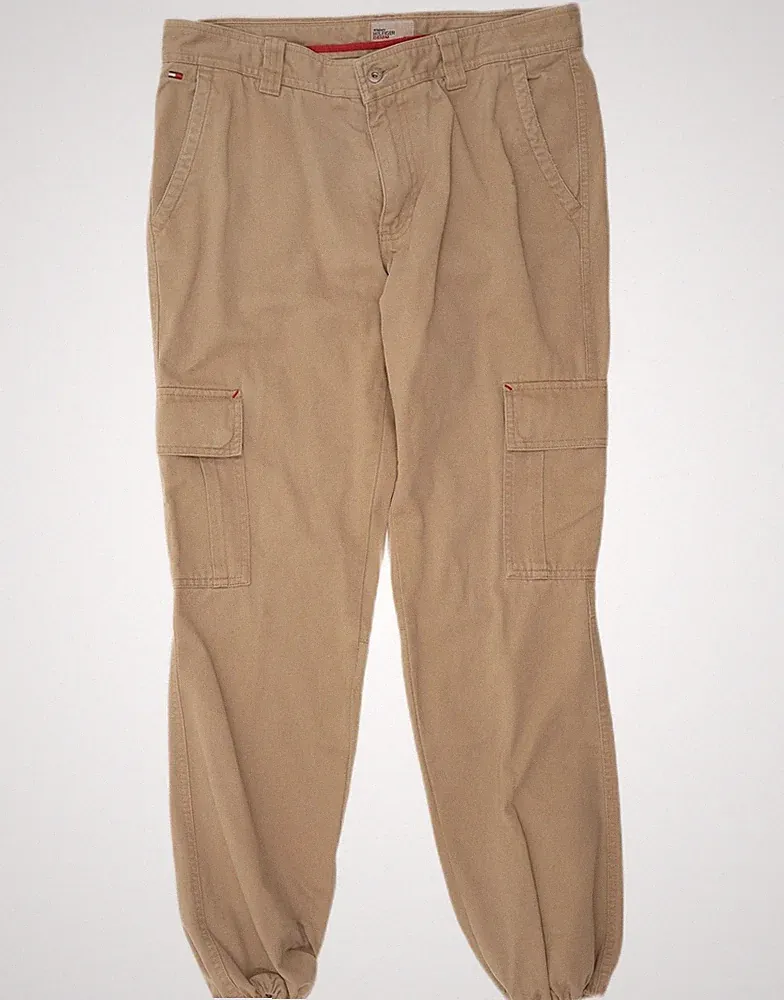 Tommy Hilfiger Herren Jogginghose Cargo Hose W30 L32 Beige NN09