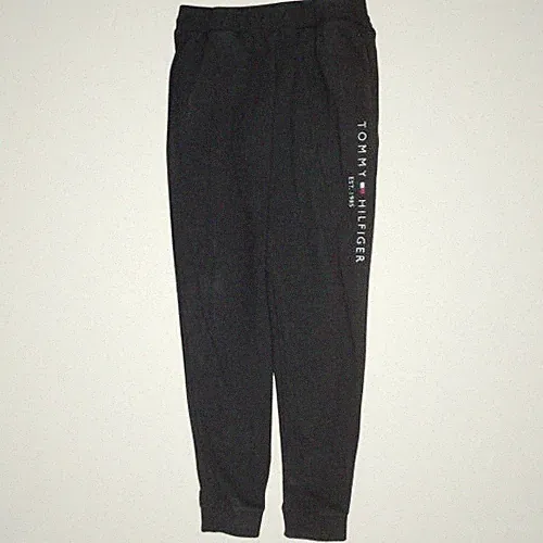 Tommy Hilfiger Jogginghose Herren schwarz Logo Größe L Baumwollmischung
