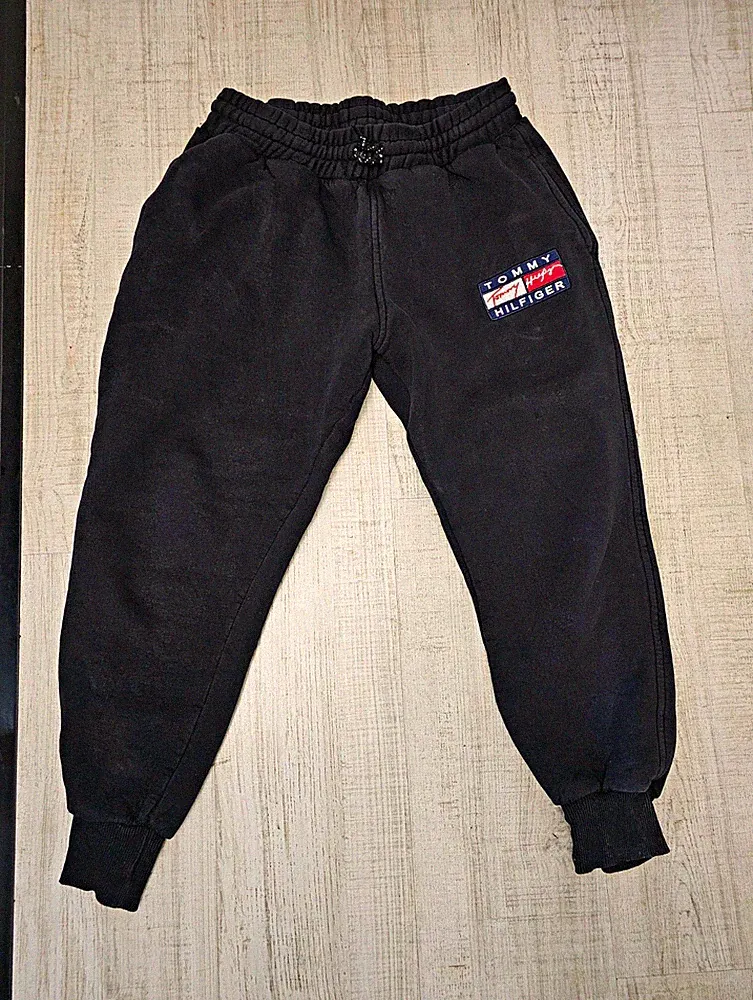 Tommy Hilfiger Jogginghose Schwarz Gr S Vintage Sweatpants Herren Damen Logo