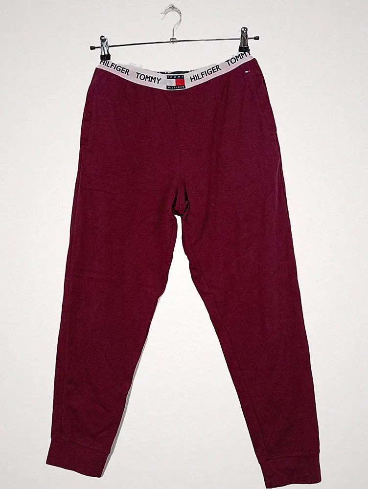 Tommy Hilfiger Lounge Jogger Herren Jogginghose Rot Gr. M Baumwolle
