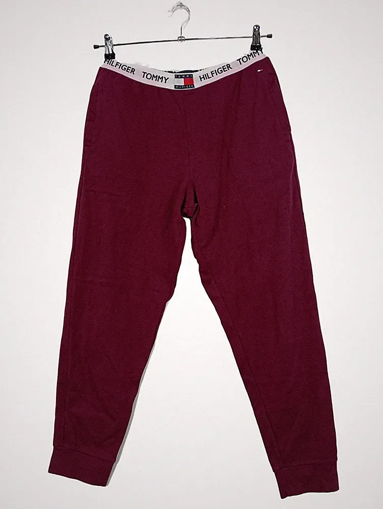 Tommy Hilfiger Lounge Jogger Herren Jogginghose Rot Gr. M Baumwolle