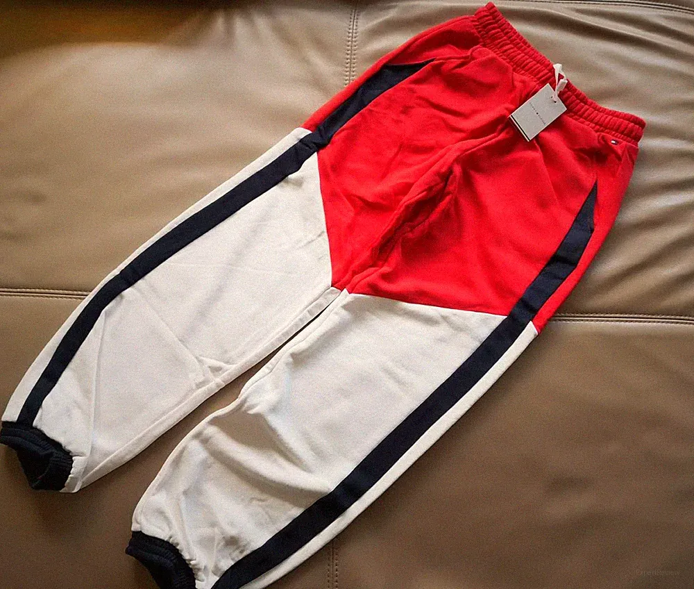 ⭐️ Tommy Hilfiger Sweathose Jogginghose unisex Colorblock Logo Gr. 152 Hose NEU⭐