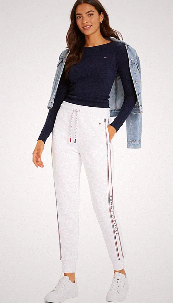 TOMMY HILFIGER Sweatpants Tape Track-Pants Jogginghose Hose Joggingpants New XS