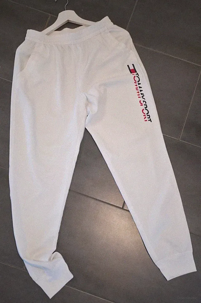 Tommy Hilfiger Tommy Sport Jogginghose Herren Weiß - Gr. M