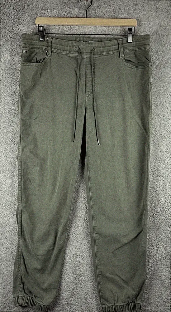 Tommy Jeans Herren Jogger Jeans Grün Salbei Kordelzug Gummibund Größe M W38 L28