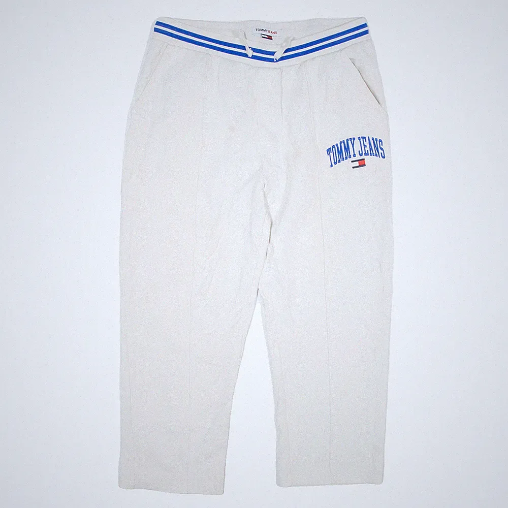 TOMMY JEANS Herren Sweatpants Creme Gerade W34 L25