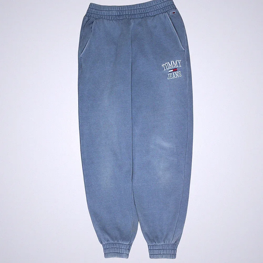 Tommy Jeans Jogginghose Herren blau M Fleece gefüttert