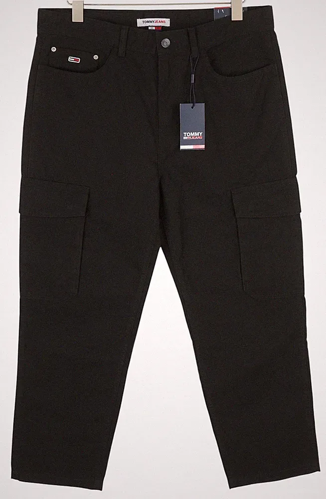 Tommy Jeans Skater Carpenter Herren Cargohose Schwarz W33/L32 Zip