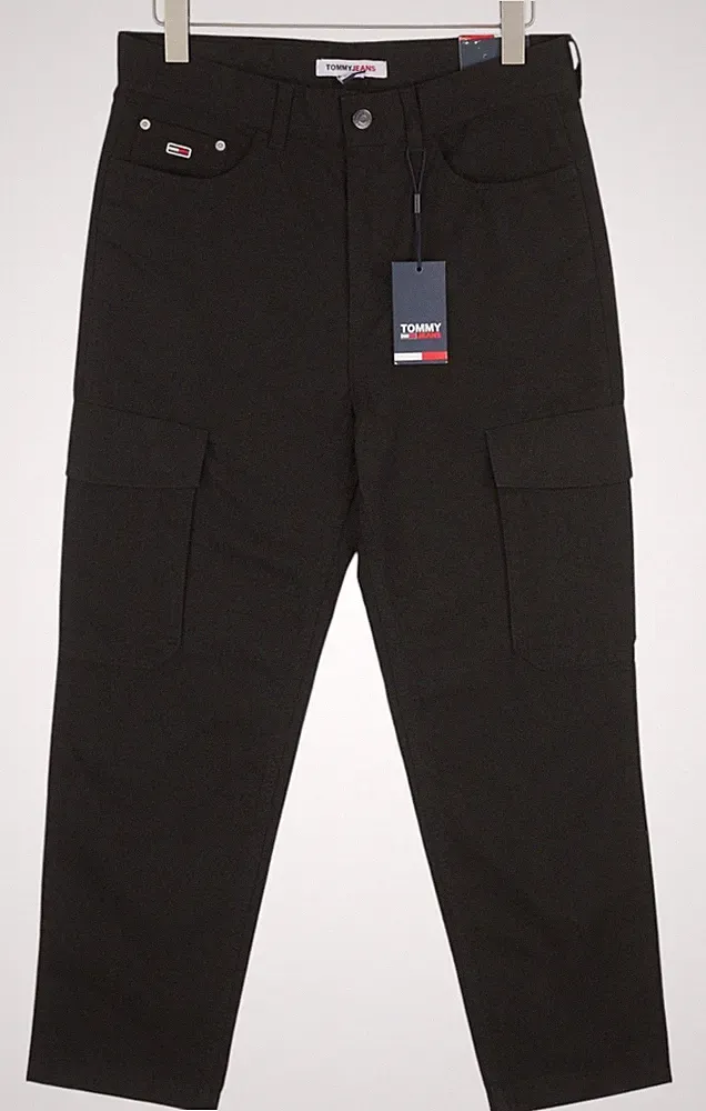 Tommy Jeans Skater Carpenter Herren Cargohose W30/L32 Schwarz Reißverschluss