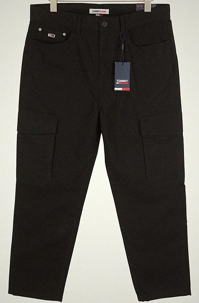 Tommy Jeans Skater Carpenter Herren Hose W33/L32 Schwarz Cargo Regular