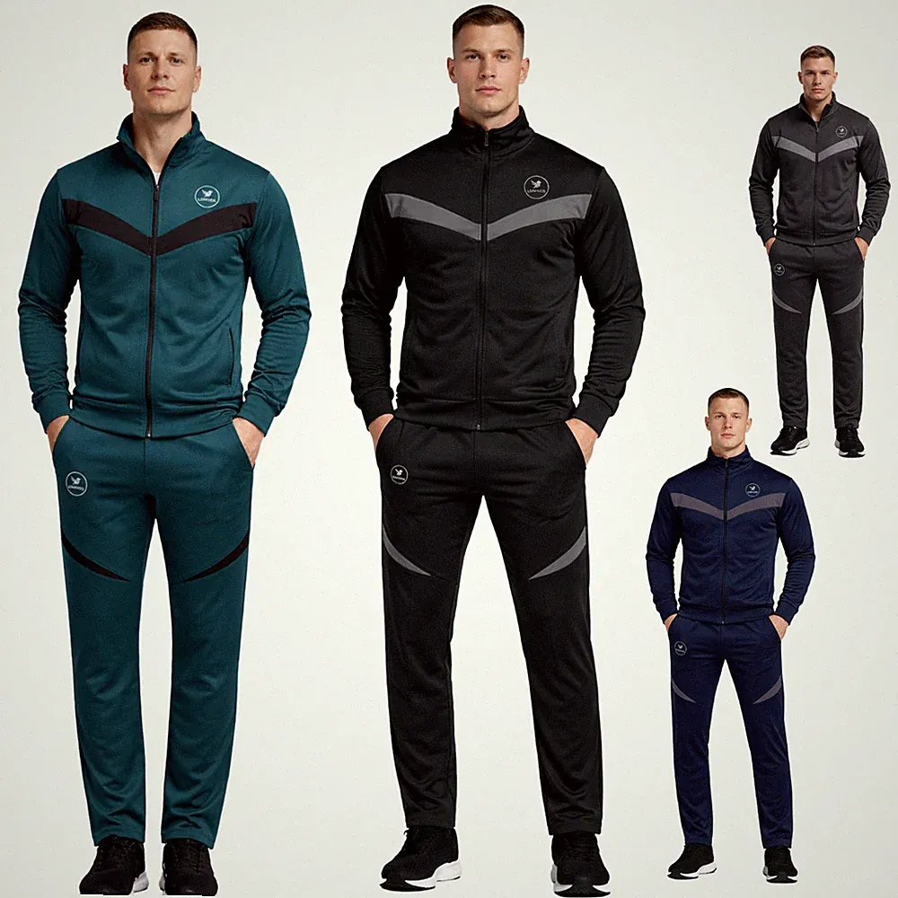 Trainingsanzug Herren Jogginganzug Sportanzug 2-tlg Freizeitanzug Gym Laufen