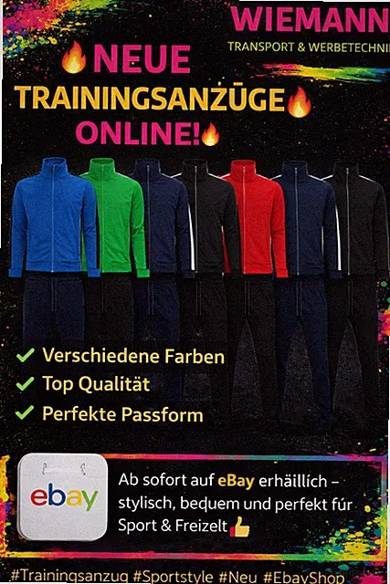 Trainingsanzug Herren Sportanzug Jogginganzug Set Fitness Freizeit Kontraststrei