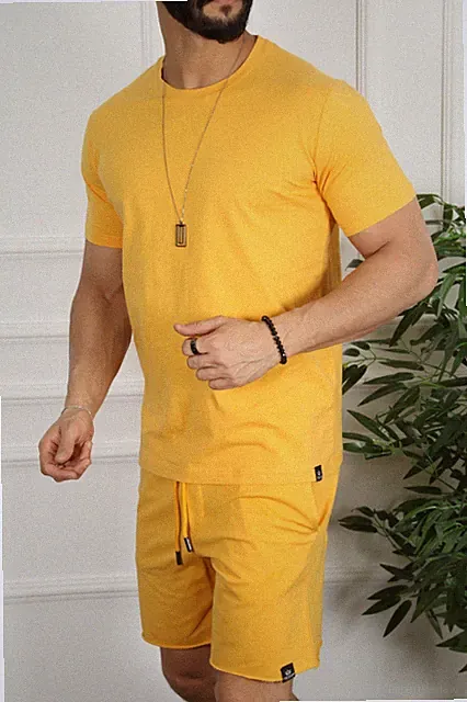 Trainingsanzug Sportanzug Jogginganzüge Basic Anzug T-Shirt Kurze Hose MEGAMAN