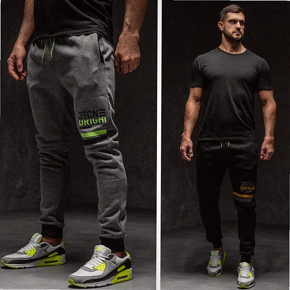 Trainingshose LaufhoseSporthose Classic Unifarben Jogger Herren BOLF Aufdruck