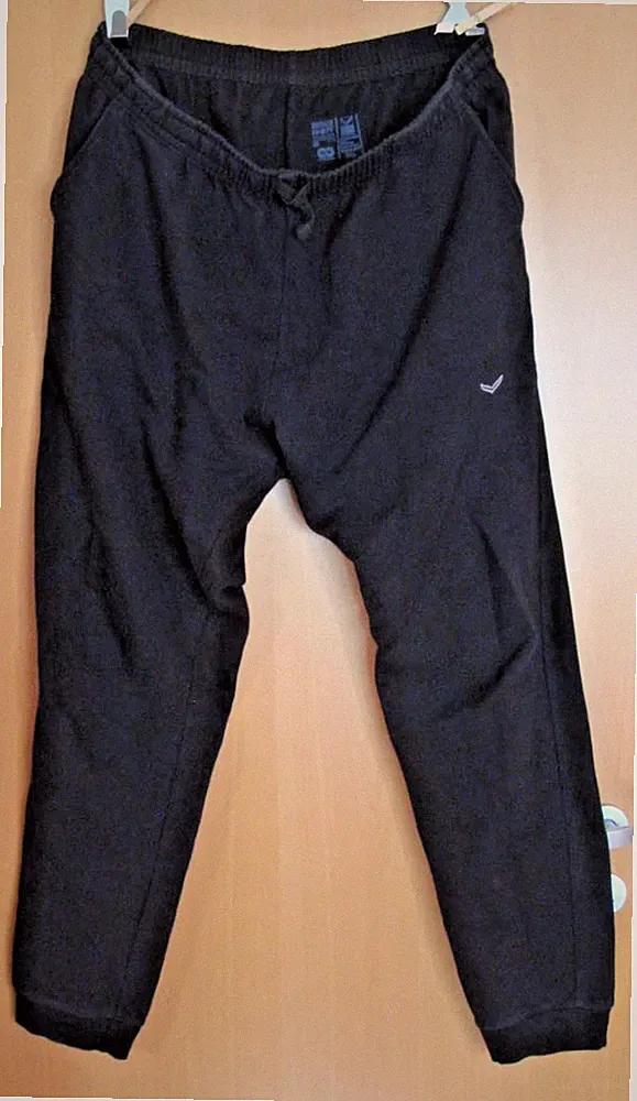 TRIGEMA Herren Jogging Hose Sporthose Grüner Knopf Gr. 3XL schwarz Top Zustand