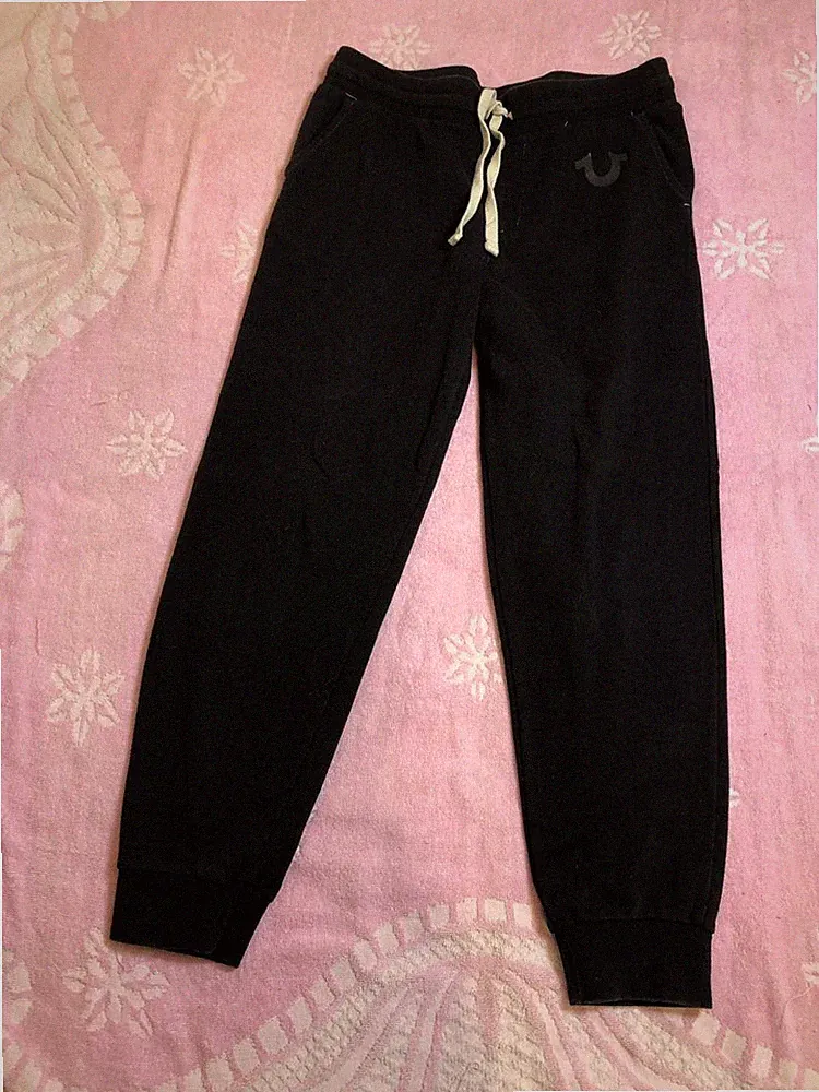 True Religion Herren Jogginghose Schwarz M