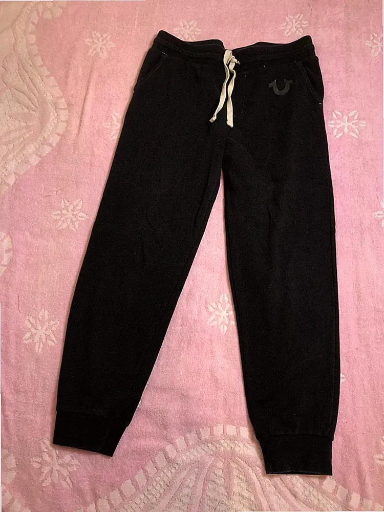 True Religion Herren Jogginghose Schwarz M