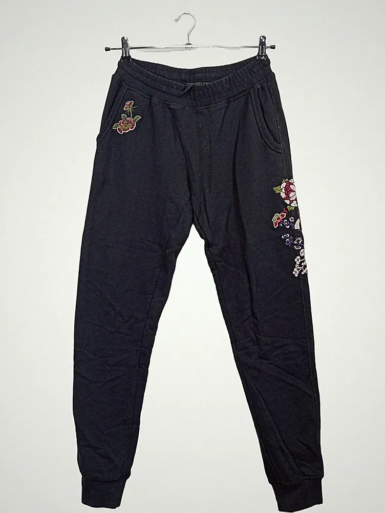 True Religion Jogginghose Damen Gr. 40/L Schwarz Casual Stickerei