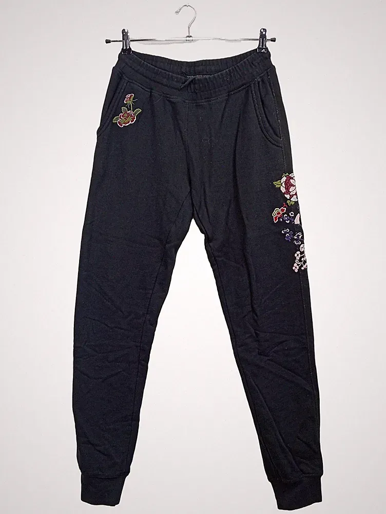 True Religion Jogginghose Damen Gr. 40/L Schwarz Casual Stickerei