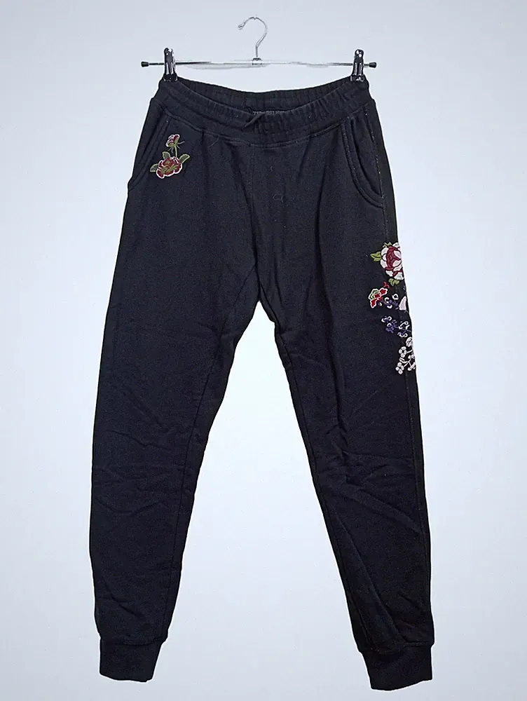 True Religion Jogginghose Damen Gr. 40/L Schwarz Casual Stickerei
