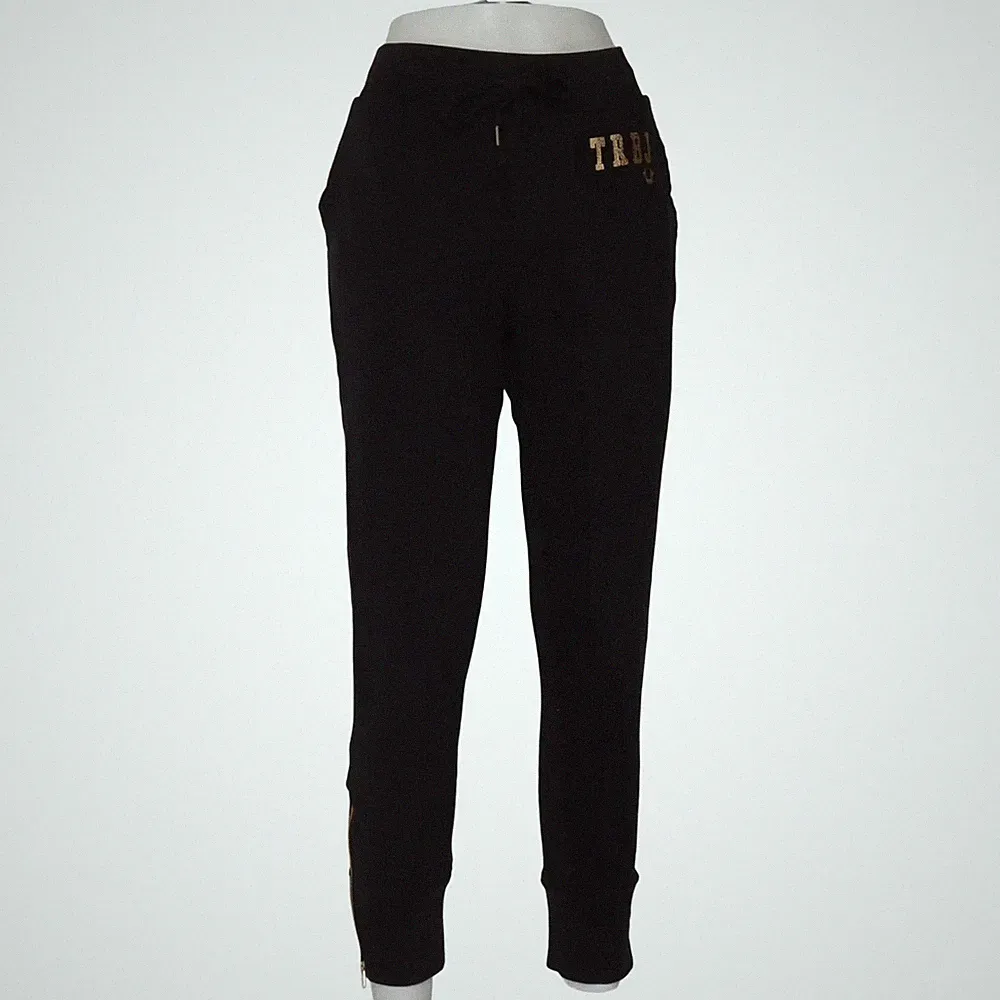 True Religion, Jogginghose, Größe: M, Schwarz, Baumwolle, Einfarbig, Damen #emb