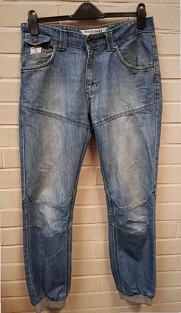 Twisted Soul Herren Blue Denim Jogger Jeans - Slim Fit, Freizeitjeans W 32 L 30