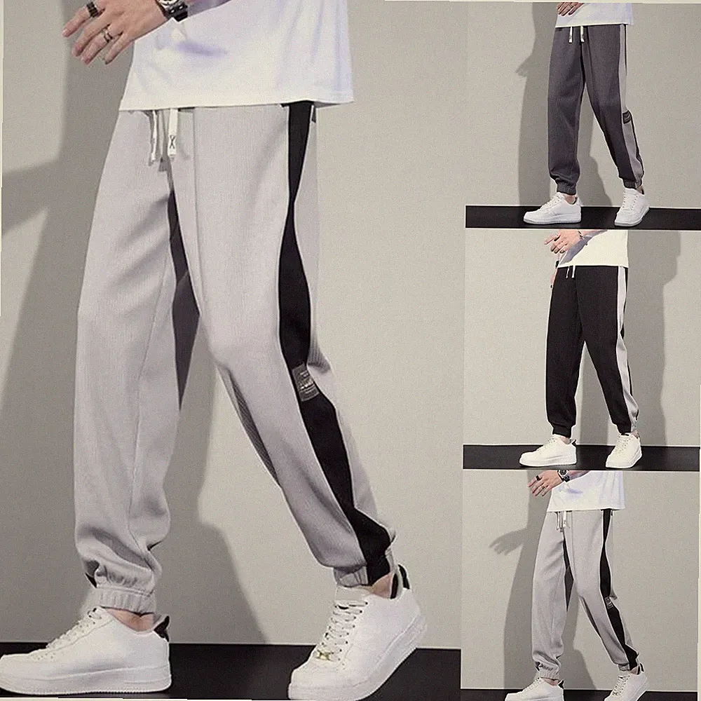 Übergröße Herren Jogginghose Slim Fit Bündchen Saum Vierjahreszeiten Hose M