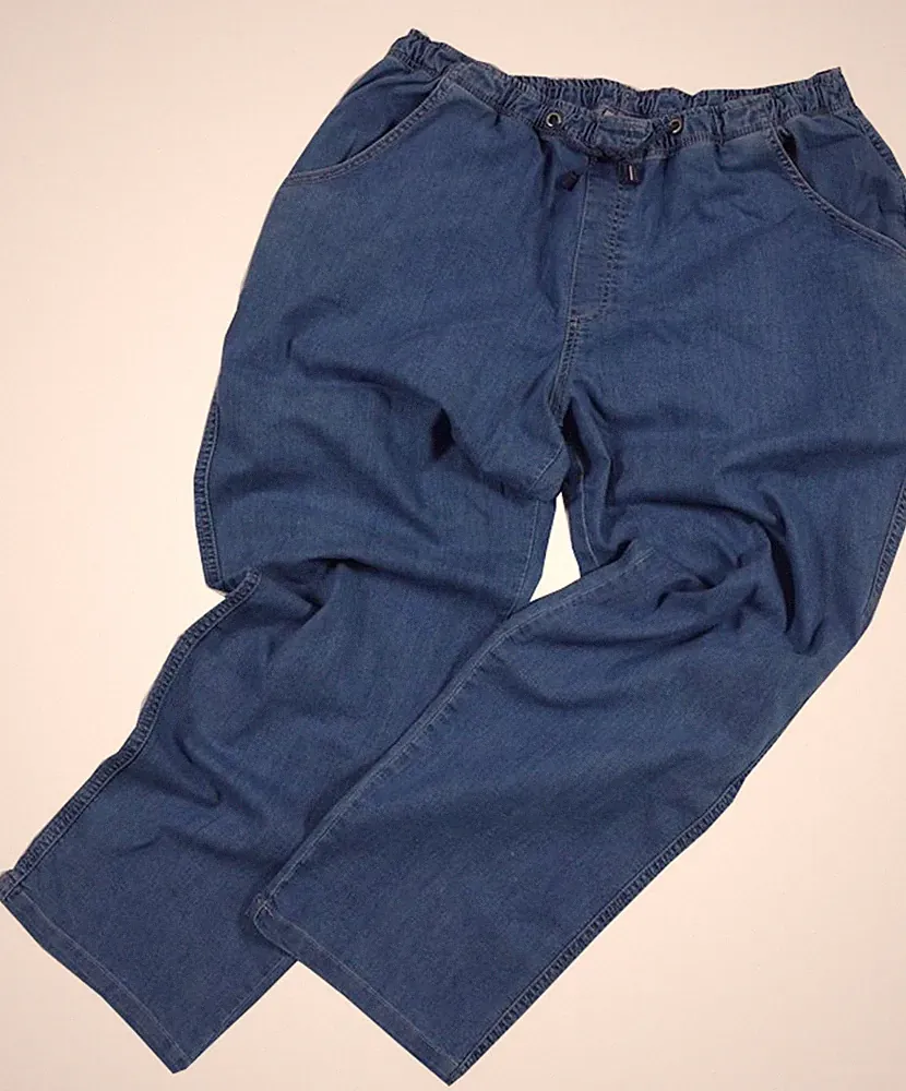 Übergrößen schicke Jogging/Schlupf-Jeans Gummibund bequem 5 Farben 3XL - 12XL