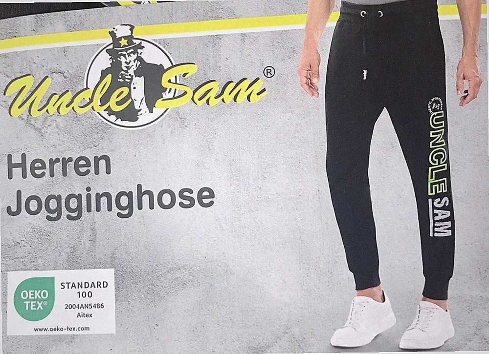 Uncle Sam Jogging Hose Kult Jogginghose Herren Baumwolle Farbe + Größe Wählbar