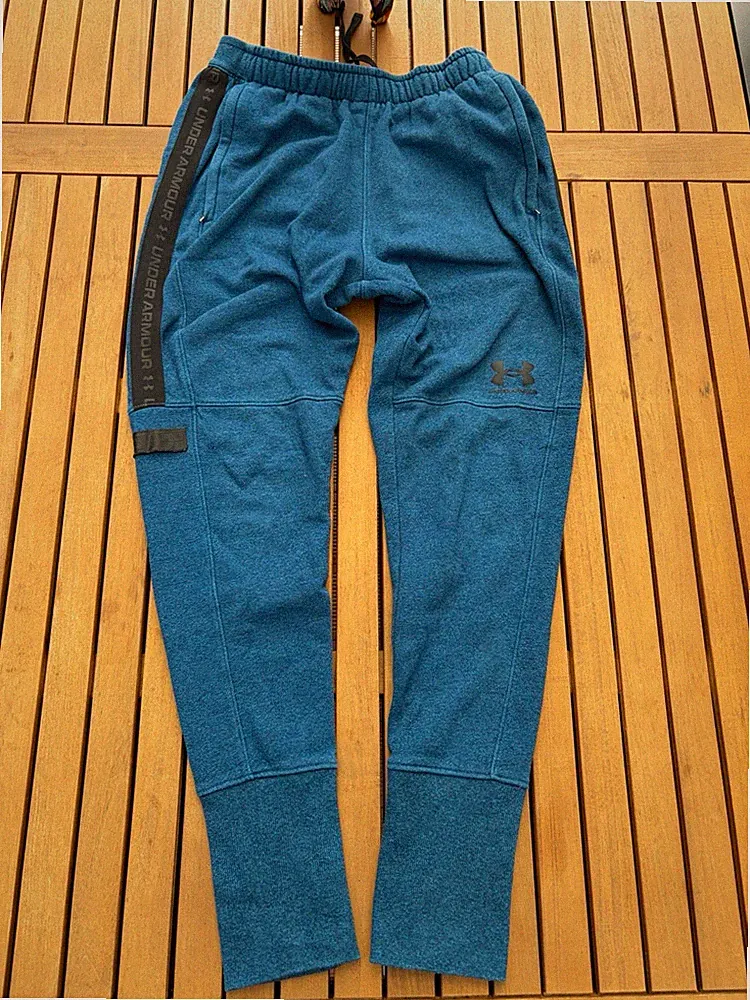 Under Armour ColdGear Herren Jogginghose Blau Gr. M Fleece Taschen Winter