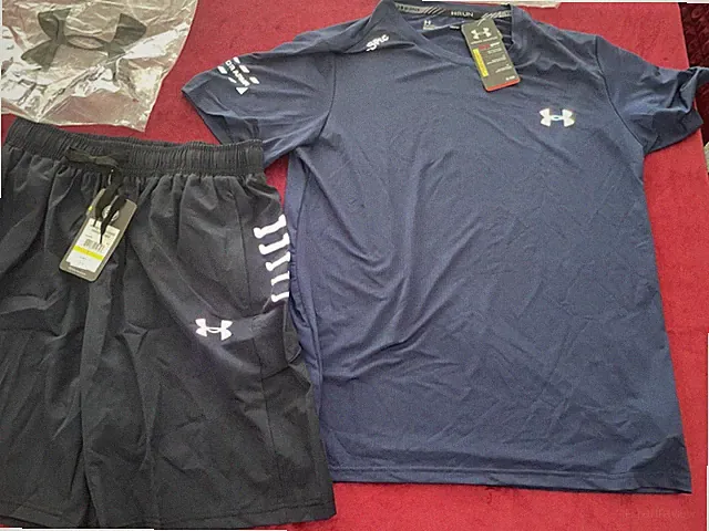 Under Armour Herren Sport-Set 2-teilig T-Shirt & Shorts Blau/Schwarz XL
