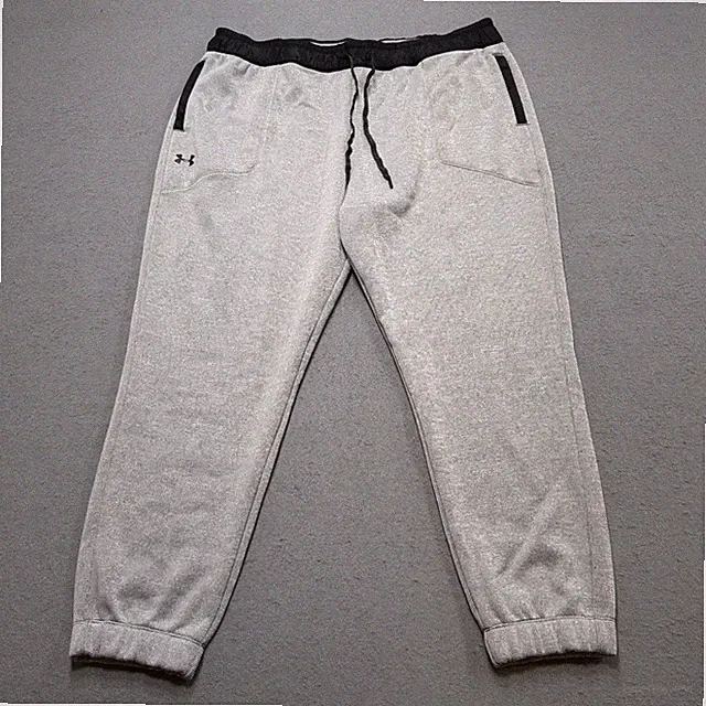 Under Armour Sweatpants Men's 2XL Gray ColdGear Loose Fleece Joggers Activewear