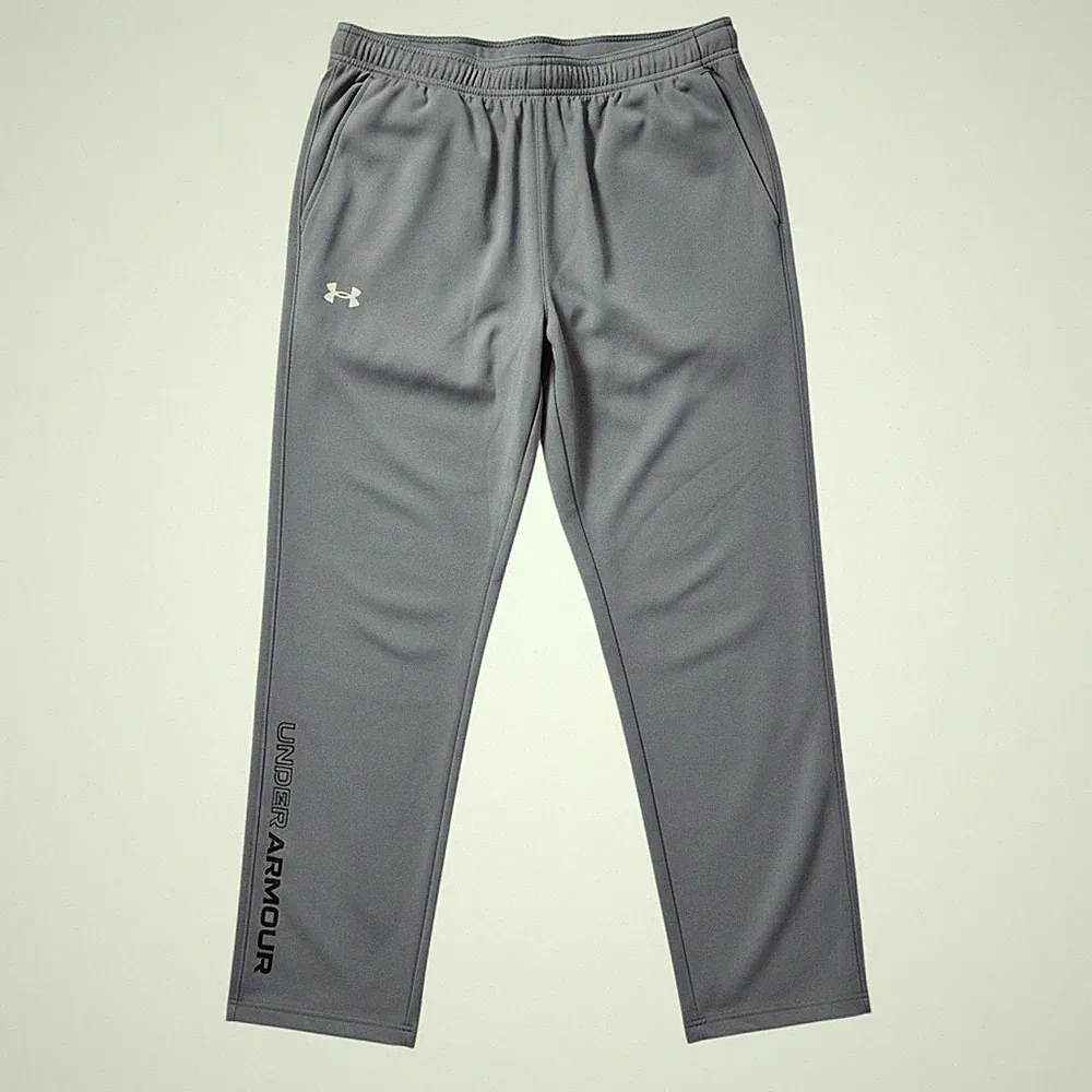 Under Armour Trainingshose Herren 2XL Grau Track Pants Jogginghose Zip Sport