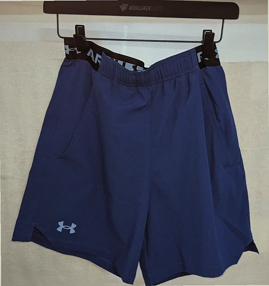 Under Armour UA Vanish Woven 6in Herren kurze Jogginhose Sporthose Blau Größe S