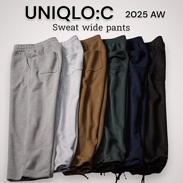 UNIQLO: C Sweat weite Hose 479854 XS-4XL Unisex Japan Neu 2025 AW