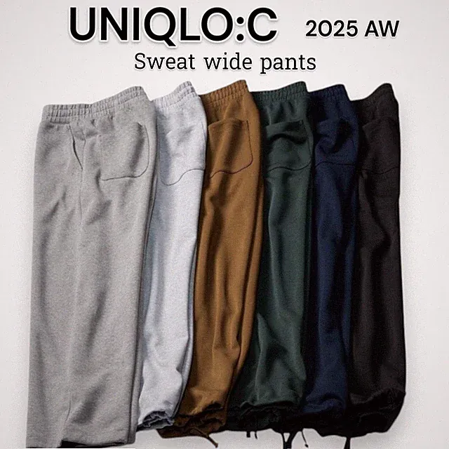 UNIQLO: C Sweat weite Hose 479854 XS-4XL Unisex Japan Neu 2025 AW