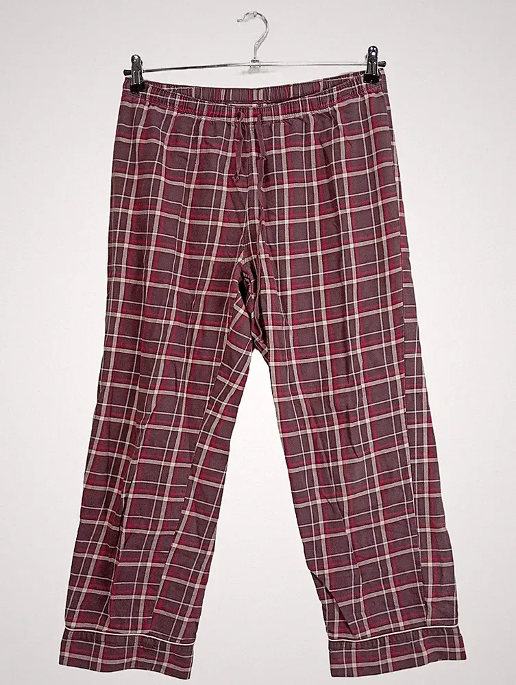 UNIQLO Herren Jogginghose Lounge Hose Kariert Baumwolle Gr. 48 M